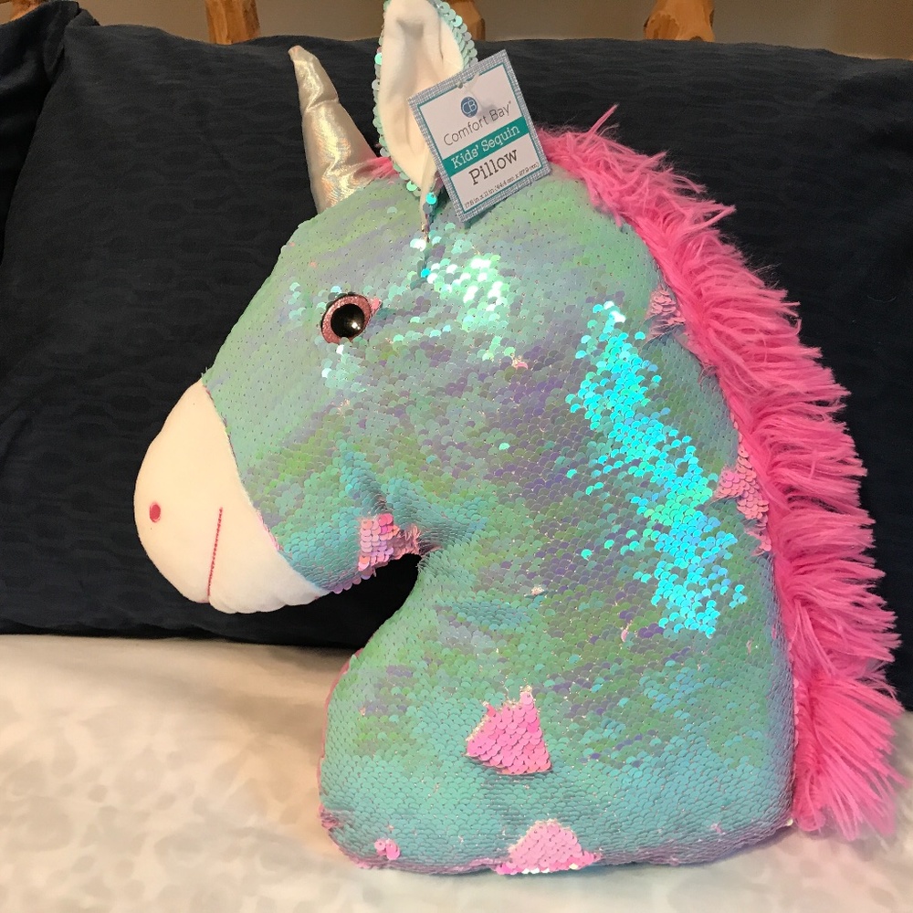 NWT Comfort Bay Kids Unicorn Throw Pillow